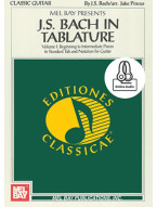 Johann Sebastian Bach In Tablature (noty, tabulatury na kytaru) (+audio)