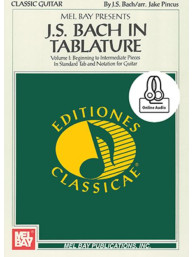 Johann Sebastian Bach In Tablature (noty, tabulatury na kytaru) (+audio)