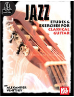 Alexander Vinitsky: Jazz Etudes And Exercises For Classical Guitar (noty na kytaru) (+audio)