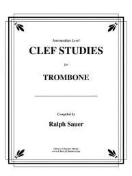 Ralph Sauer: Clef Studies for Trombone, an Intermediate Method (noty na pozoun)