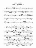 Niccolo Paganini: Tema variato M.S. 82 (noty na housle)
