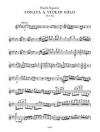 Niccolo Paganini: Sonata á violin solo M.S. 83 (noty na housle)