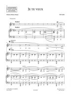 Erik Satie: Je te veux - Medium or Low Voice (noty na zpěv, klavír)