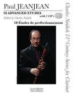 Paul Jeanjean: 18 Advanced Etudes (noty na klarinet) (+audio)