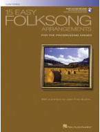 15 Easy Folksong Arrangements - Low Voice (noty na zpěv) (+audio)