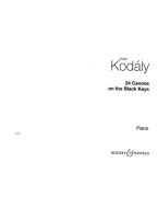 Zoltán Kodály: 24 Little Canons on the Black Keys (noty na klavír)