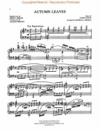 Joseph Kosma: Autumn Leaves (noty na klavír)