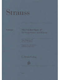 Richard Strauss: Four Songs Op. 27 - Low Voice (noty na zpěv, klavír)