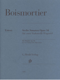 Joseph Bodin de Boismortier: 6 Sonatas Op. 14 (noty na violoncello, duet)
