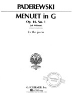 Ignacy Jan Paderewski: Menuet in G, Op. 14, No. 1 (noty na klavír)