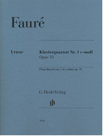 Gabriel Faure: Piano Quartet No. 1 In C Minor Op. 15 (noty na housle, violu, violoncello, klavír)