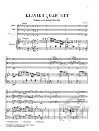 W.A. Mozart: Piano Quartets K. 478 and 493 (noty na housle, violu, violoncello, klavír)