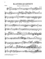 W.A. Mozart: Piano Quartets K. 478 and 493 (noty na housle, violu, violoncello, klavír)
