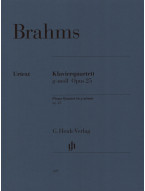 Johannes Brahms: Piano Quartet In G Minor Op. 25 (noty na housle, violu, violoncello, klavír)