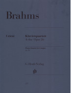 Johannes Brahms: Piano Quartet In A major Op.26 (noty na housle, violu, violoncello, klavír)