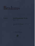 Johannes Brahms: String Quartet In B Flat Op.67 (noty pro smyčcový kvartet)