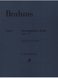 Johannes Brahms: String Quartet In B Flat Op.67 (noty pro smyčcový kvartet)