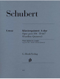 Franz Schubert: Quintet In A Op. Post.114 D.667 'Trout Quintet' (noty na housle, violu, violoncello, kontrabas, klavír)