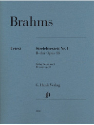 Johannes Brahms: String Sextet No. 1 In B Flat Major Op. 18 (noty pro smyčcový sextet)