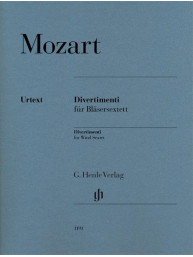 W.A. Mozart: Divertimenti For Wind Sextet (noty na 2 hoboje, 2 lesní rohy, 2 fagoty)