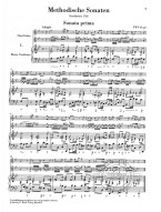 Georg Philipp Telemann: Methodical Sonatas 1 (noty na příčnou flétnu nebo housle, basso continuo)