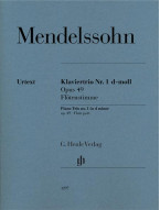 Felix Mendelssohn Bartholdy: Piano Trio Op. 49 (noty na příčnou nebo housle, part)