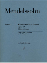 Felix Mendelssohn Bartholdy: Piano Trio Op. 49 (noty na příčnou nebo housle, part)