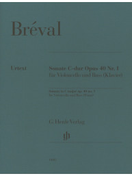 Jean-Baptiste Bréval: Sonata C major op. 40 no. 1 (noty na violoncello, klavír nebo kontrabas)