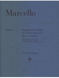 Benedetto Marcello: Sonata No. 1 F Major (noty na violoncello, basso continuo, klavír)