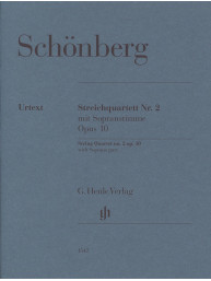 Arnold Schönberg: String Quartet No. 2, Op. 10 with Soprano Part (noty pro smyčcový kvartet, zpěv)