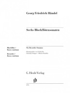Georg Friedrich Händel: 6 Recorder Sonatas (noty na zobcovou flétnu, basso continuo)