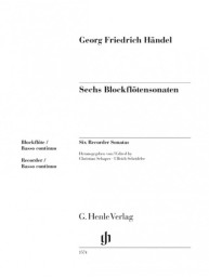 Georg Friedrich Händel: 6 Recorder Sonatas (noty na zobcovou flétnu, basso continuo)