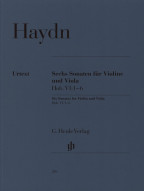 Joseph Haydn: Six sonates Hob. VI:1–6 (noty na housle, violu)