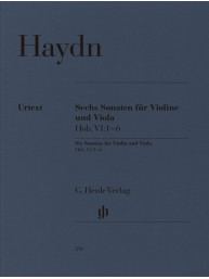 Joseph Haydn: Six sonates Hob. VI:1–6 (noty na housle, violu)