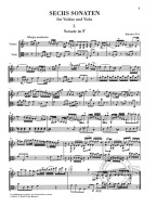 Joseph Haydn: Six sonates Hob. VI:1–6 (noty na housle, violu)
