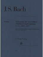 J.S. Bach: Triosonata in G major BWV 1039 (noty na 2 příčné flétny, basso continuo)