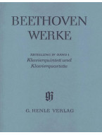 Beethoven: Piano Quintet and Piano Quartets (noty na pro klavírní kvintet a kvartet)