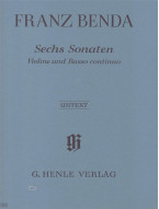 Franz Benda: 6 Sonatas (noty na housle, basso continuo)