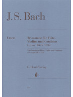 Johann Sebastian Bach: Trio Sonata In G BWV 1038 (noty na příčnou flétnu, housle, basso continuo)