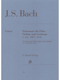 Johann Sebastian Bach: Trio Sonata In G BWV 1038 (noty na příčnou flétnu, housle, basso continuo)