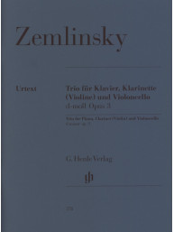Alexander Zemlinsky: Clarinet Trios D Minor Op. (noty na klarinet nebo housle, violonello, klavír)