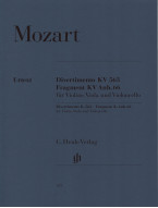 W.A. Mozart: Divertimento K. 563 / Fragment K. Anh. 66 (noty na housle, violu, violoncello)