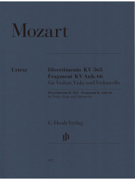 W.A. Mozart: Divertimento K. 563 / Fragment K. Anh. 66 (noty na housle, violu, violoncello)