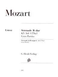 W.A. Mozart: Serenade In B Flat K.361 - Gran Partita (noty na hoboj, klarinet, basetový a lesní roh, fagot, kontrabas)