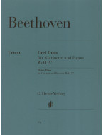 Beethoven: 3 Duos for Clarinet and Bassoon WoO.27 (noty na klarinet, fagot)