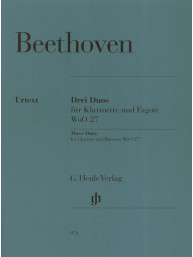 Beethoven: 3 Duos for Clarinet and Bassoon WoO.27 (noty na klarinet, fagot)