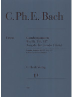 Carl Philipp Emanuel Bach: Gamba Sonatas, Wq 88, 136, 137 (noty na violu, basso continuo, cembalo)