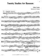 Albert Vaulet: 20 Studies for Bassoon (noty na fagot)