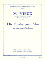 Maurice Vieux: 10 Studies For Viola (noty na violu)