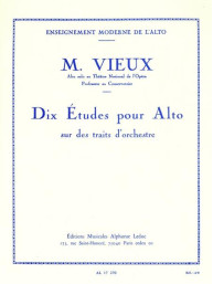 Maurice Vieux: 10 Studies For Viola (noty na violu)
